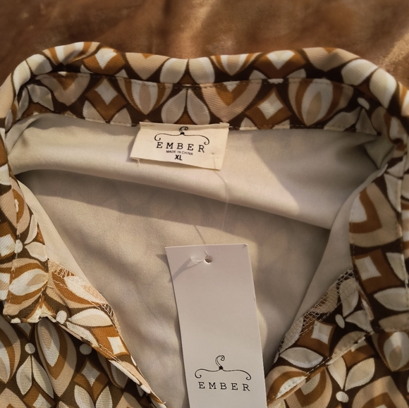 Ember, multi colored, laced blouse sz XL - Picture 3 of 9